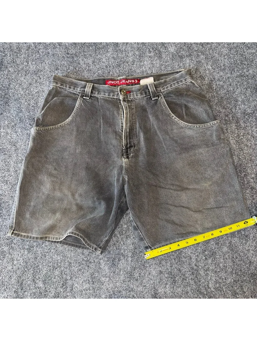 Grail Embroidered JNCO Denim Jorts Mens LG Vtg y2k 90s Rare